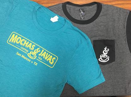 Mochas & Javas merchandise t-shirts