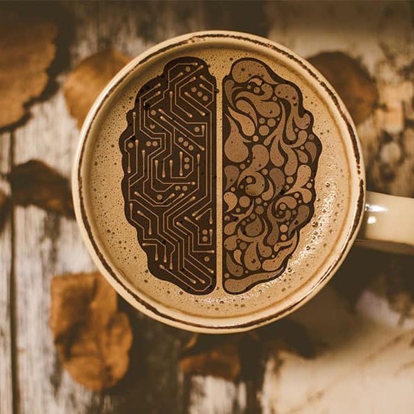 Brain design in Cup of Coffee