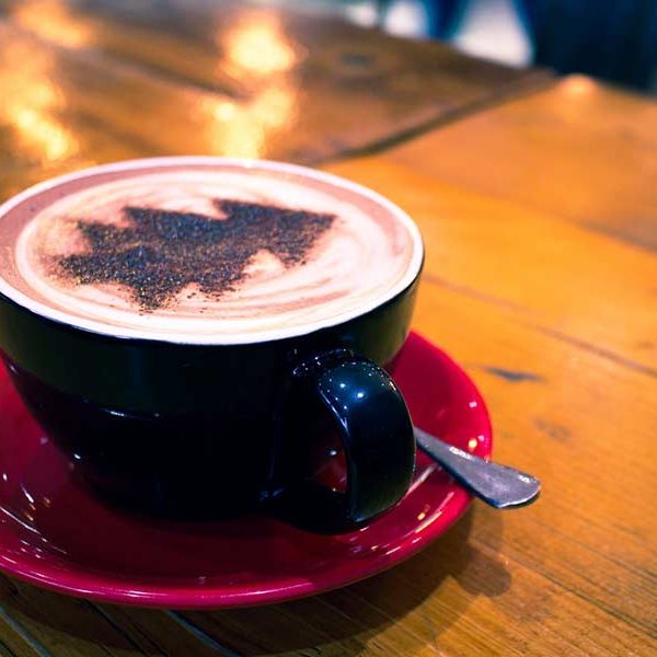 Christmas tree latte art